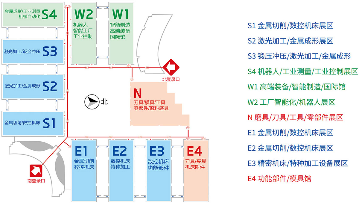 JM2025第28届青岛国际机床展览会展馆分布图