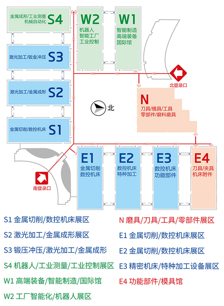 JM2025第28届青岛国际机床展览会展馆分布图