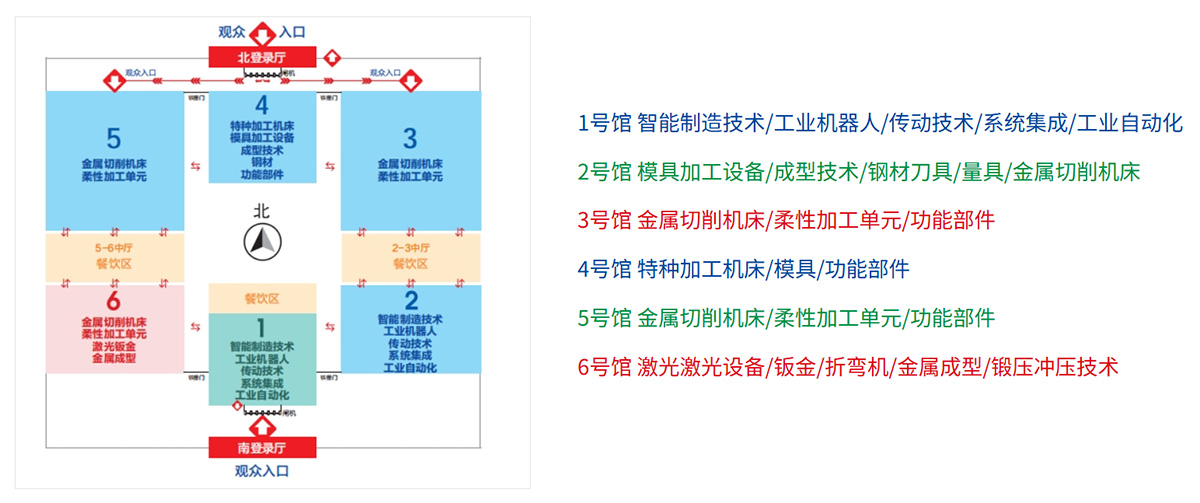 宁波机床模具展展馆分布图