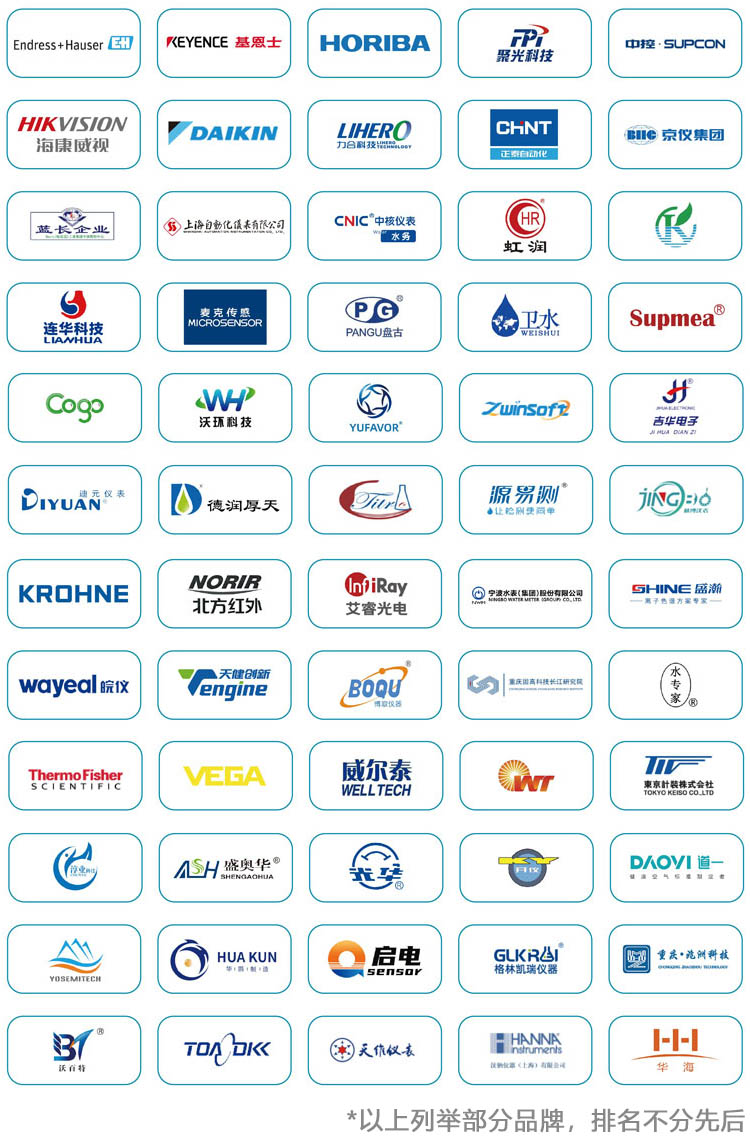 上海仪器仪表展知名展商图