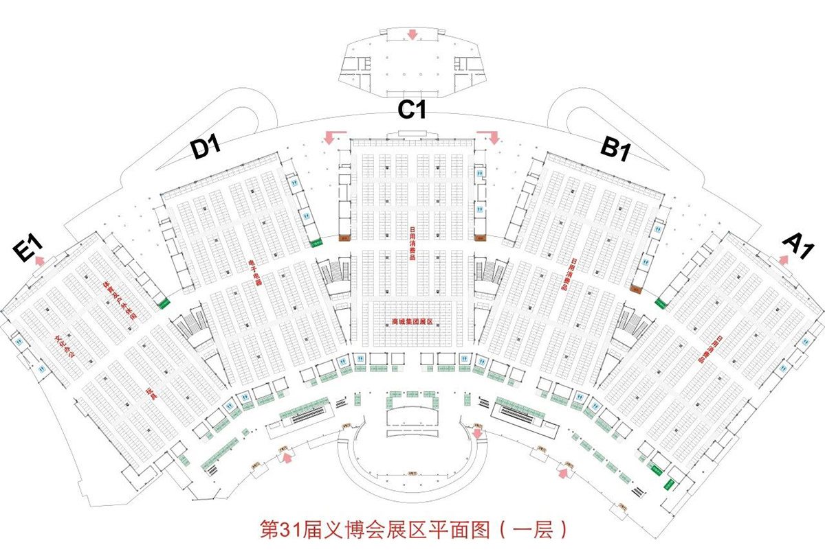 义乌出口商品展展馆分布图