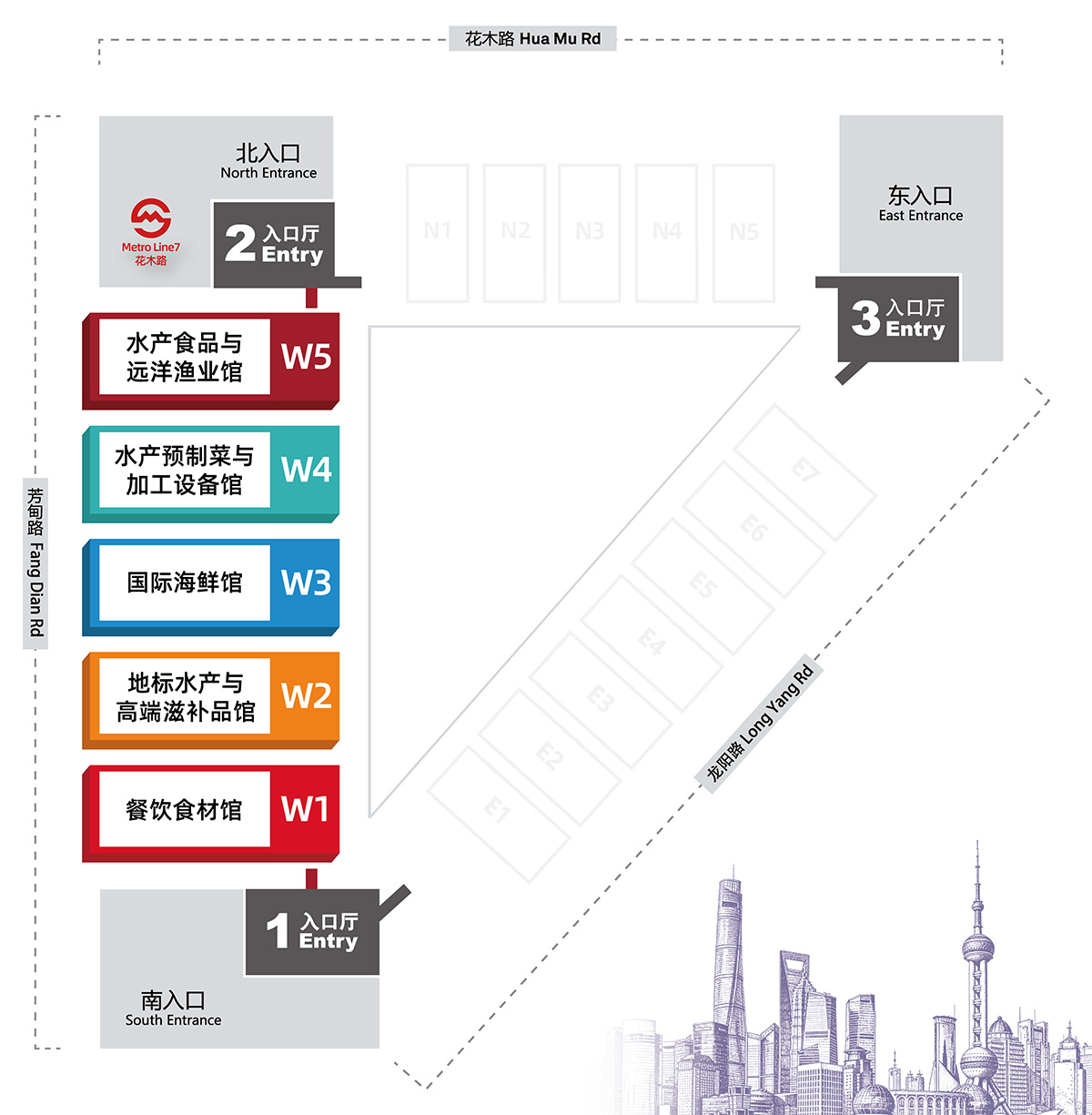 上海渔博会展馆分布图