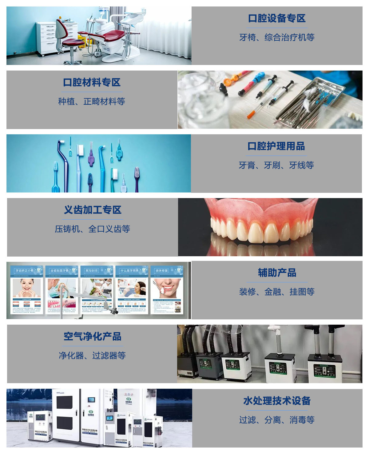 2025第27届中国（青岛）国际口腔器材展览会展品范围图