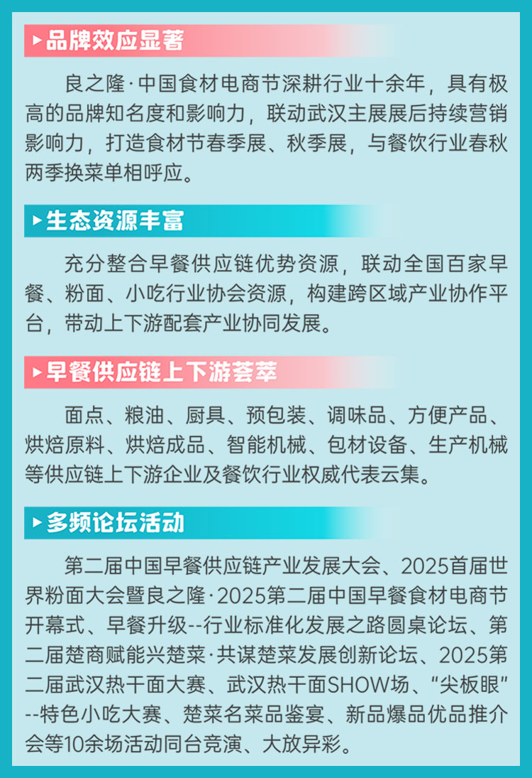 武汉良之隆早餐食材电商节展会特色图