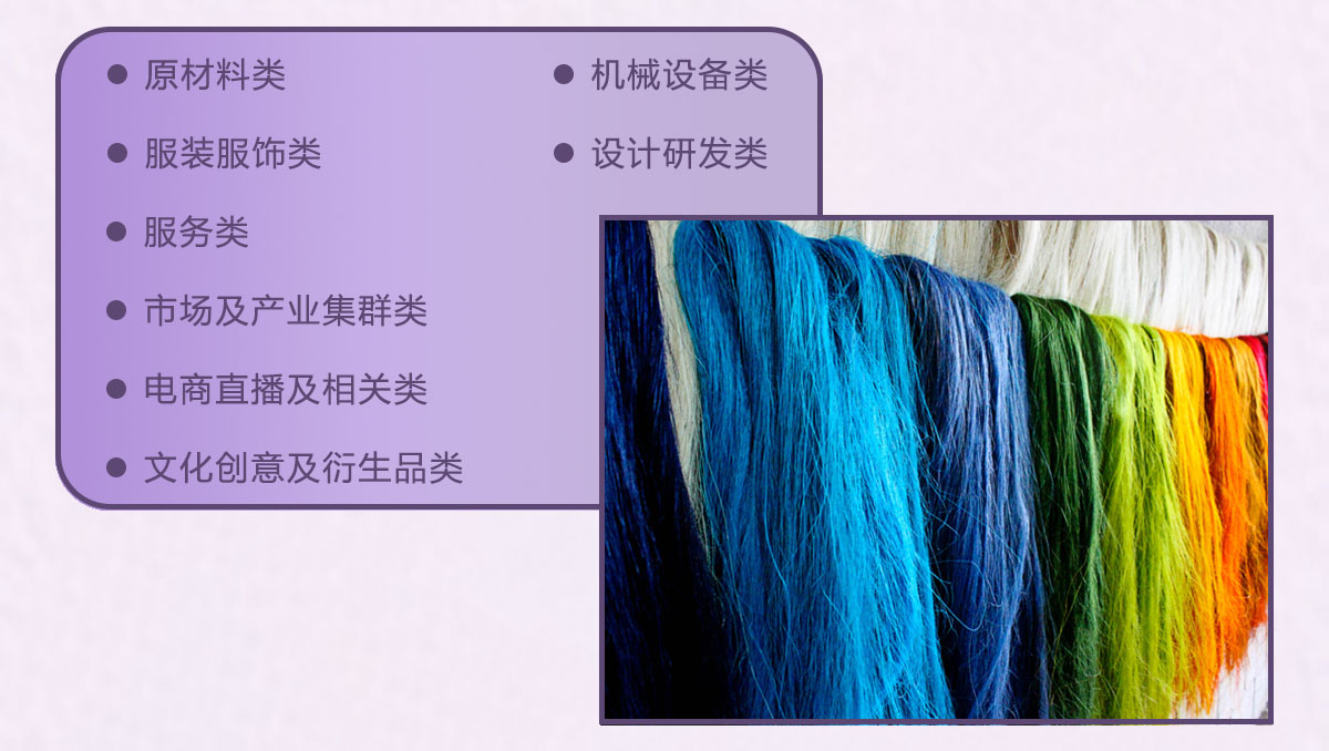 中国（濮院）毛针织服装产业链博览会展品范围图
