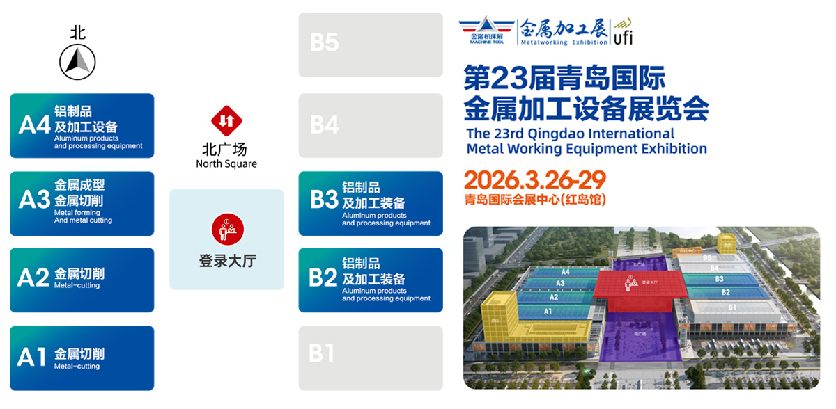 青岛金属加工展展馆分布图
