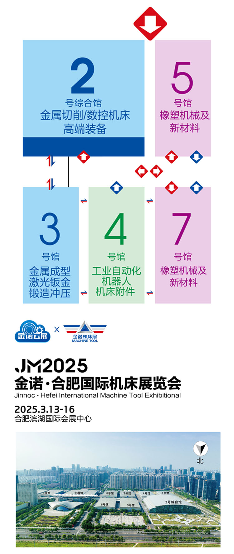 2025金诺·第2届合肥国际机床展馆分布图