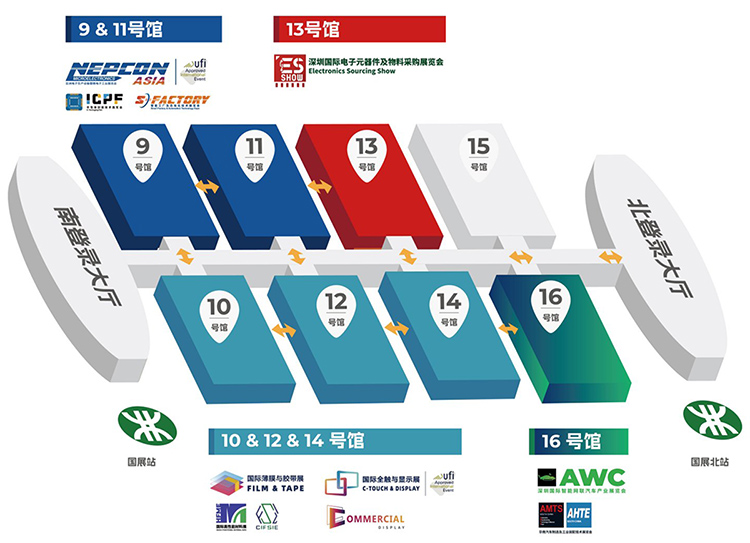 六展联袂 创新盛会展馆分布图