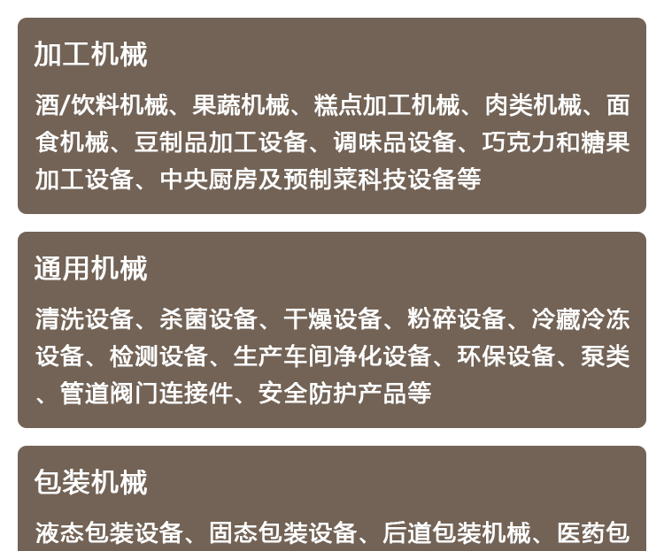 深圳食品包装展展品范围图