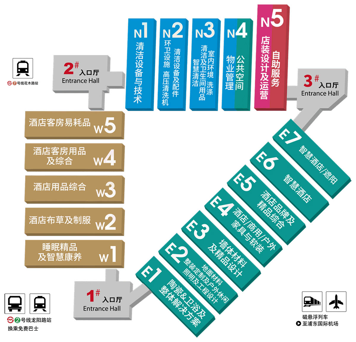 上海商业空间展展馆分布图