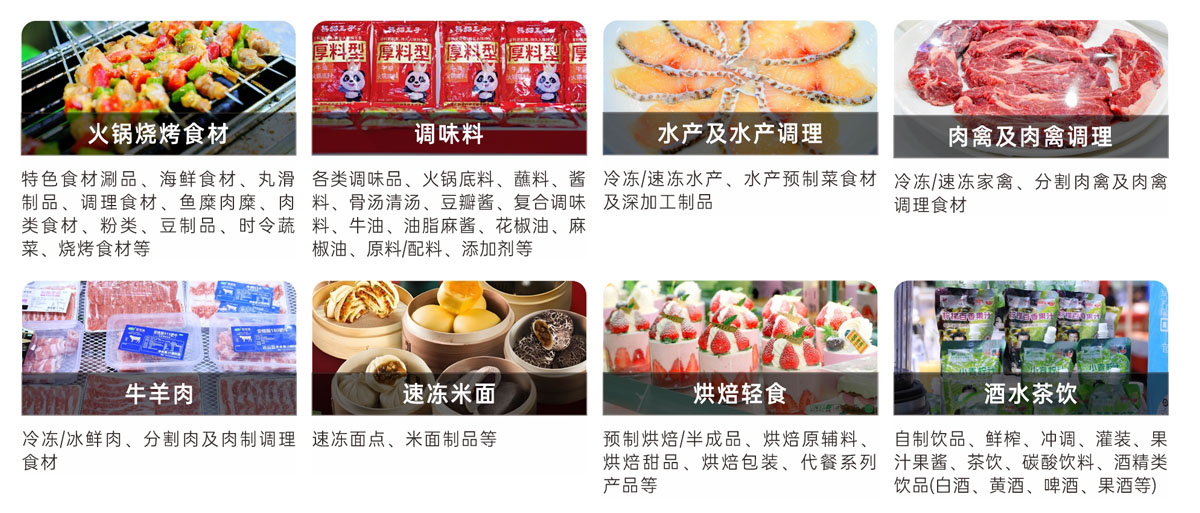 西安餐博会展品范围图