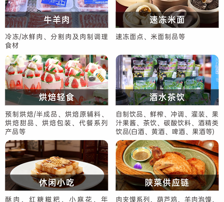 西安餐博会展品范围图