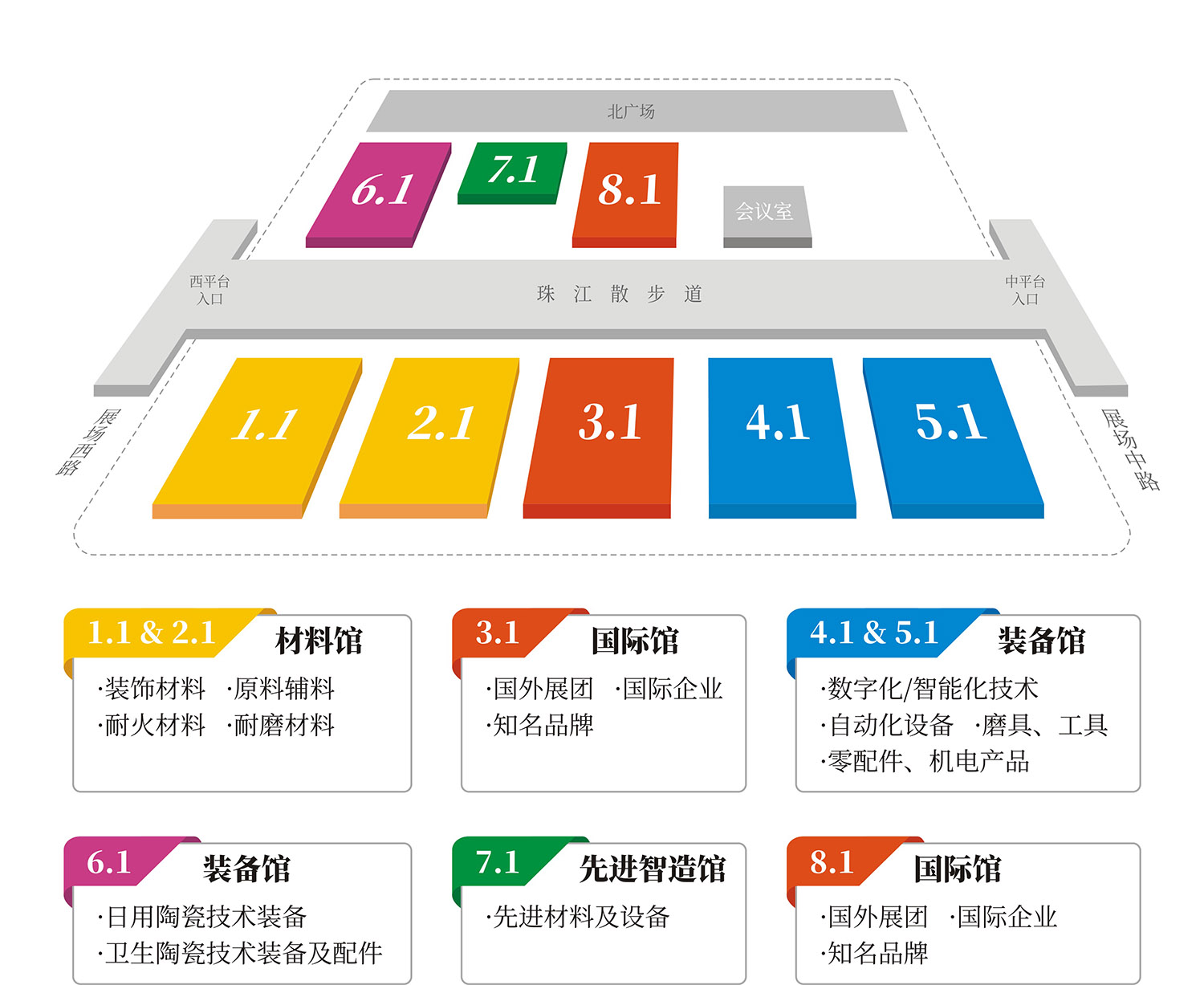 广州日用陶瓷展展馆分布图