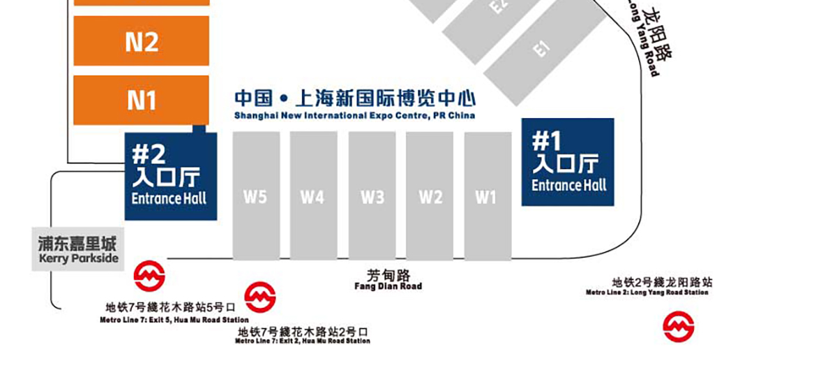 上海纺机展展馆分布图