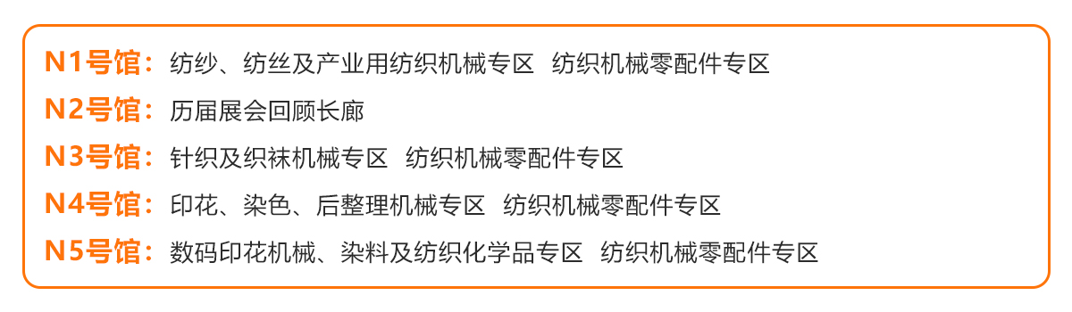 上海纺机展展品范围图