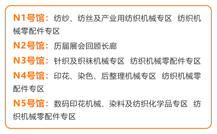 上海纺机展展品范围图