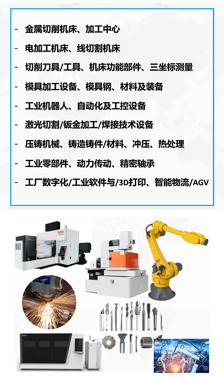 苏州工业母机展展品范围图