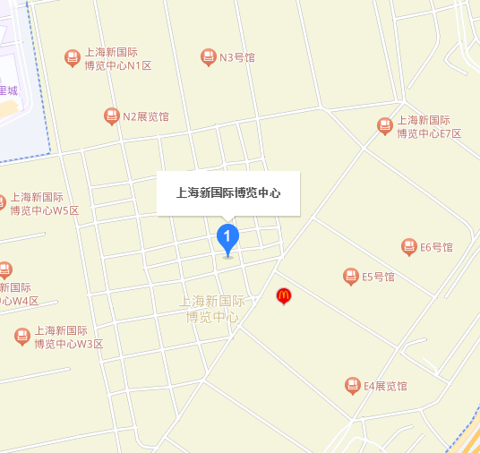 上海国际化工展展馆地图
