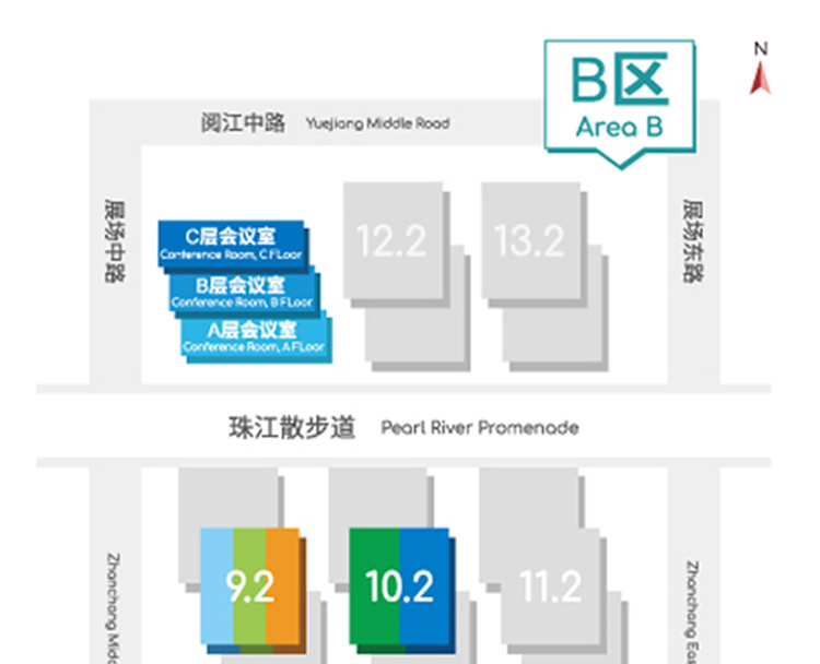 中国环博会广州展展馆分布图