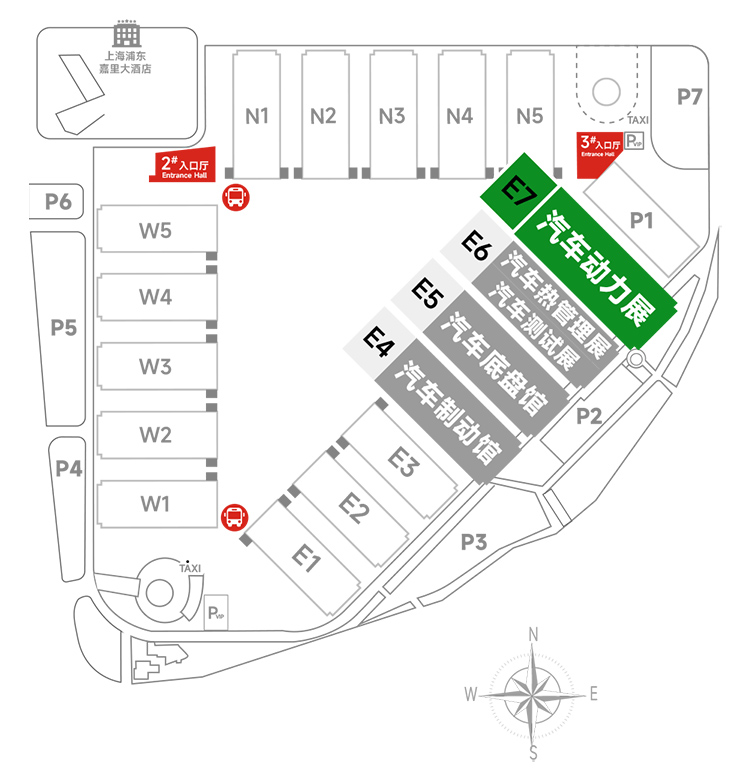 上海汽车动力技术展展馆分布图