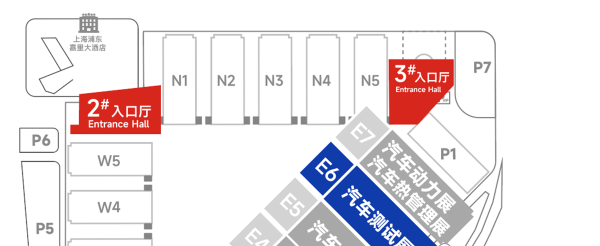 上海汽车测试技术展展馆分布图