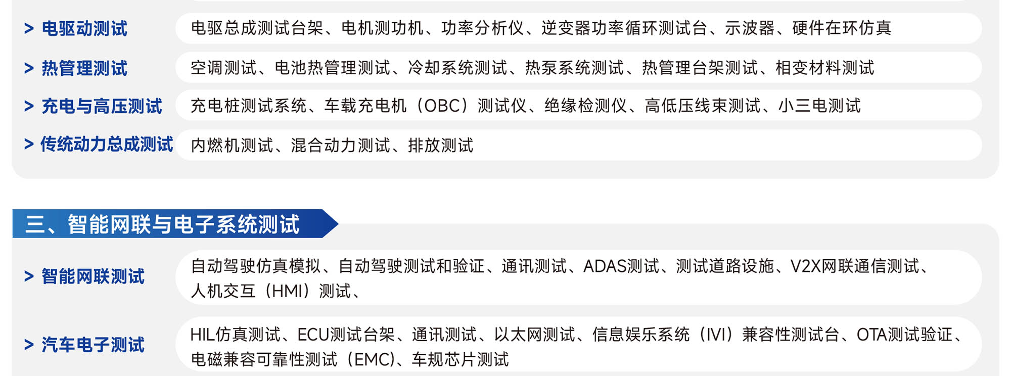 上海汽车测试技术展展品范围图