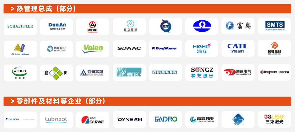 上海汽车热管理技术展知名展商图