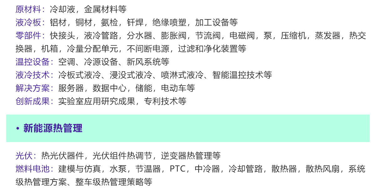 深圳热管理展展品范围图