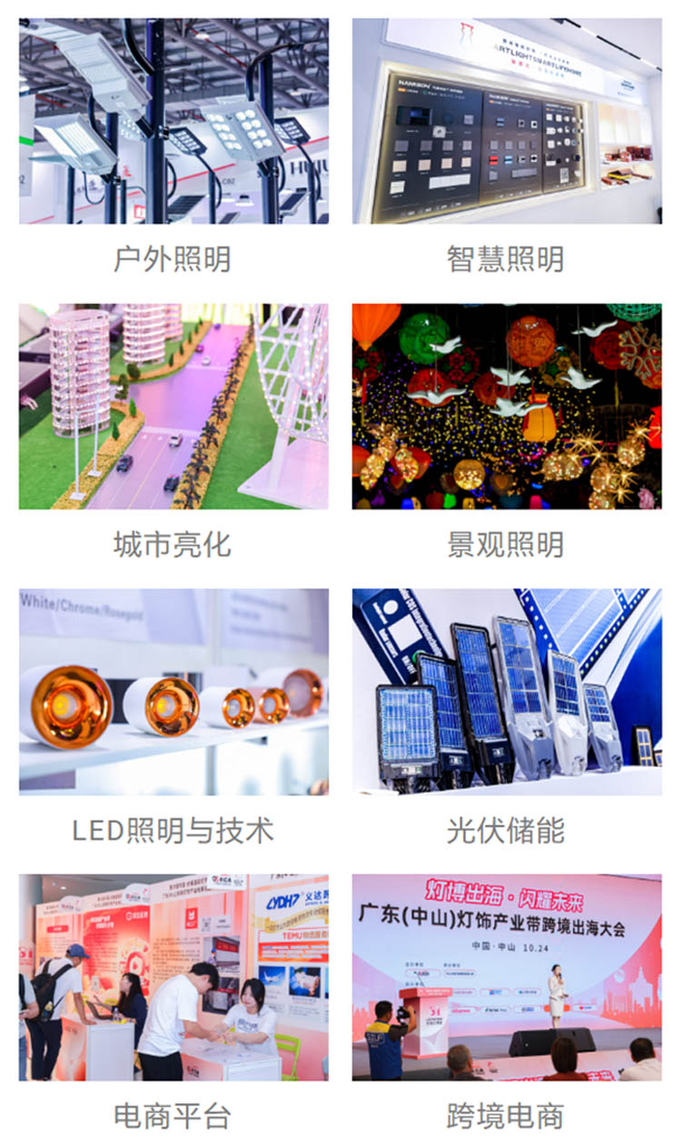 2025中山古镇文旅光影、户外与工程照明展品范围图