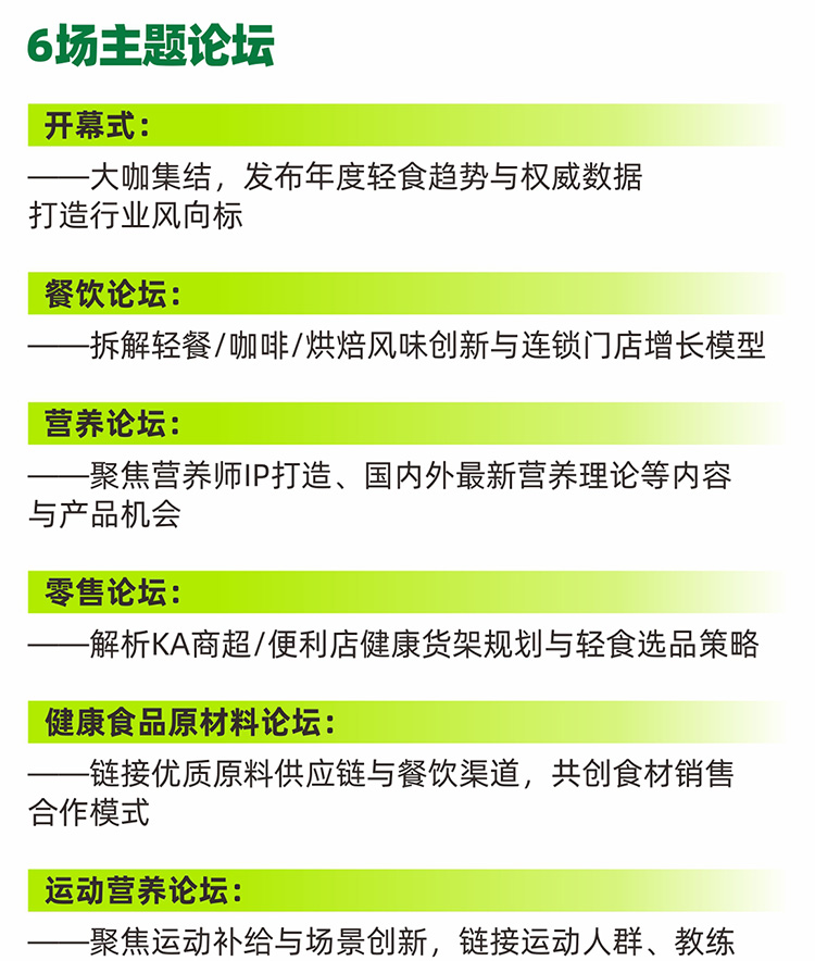 EBC杭州轻食大会论坛活动图