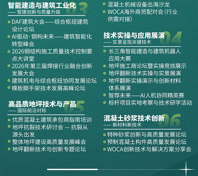 上海混凝土展同期活动图