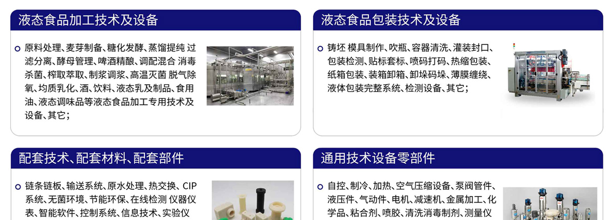 广州酒饮料制造设备展展品范围图