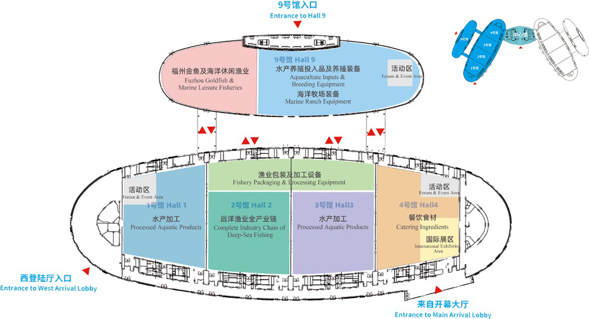 福建餐饮食材展展馆分布图
