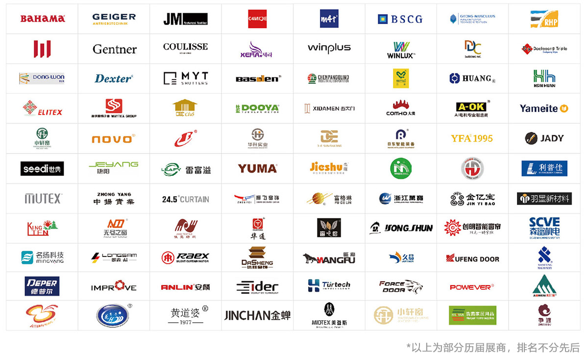 亚洲门窗遮阳展知名展商图