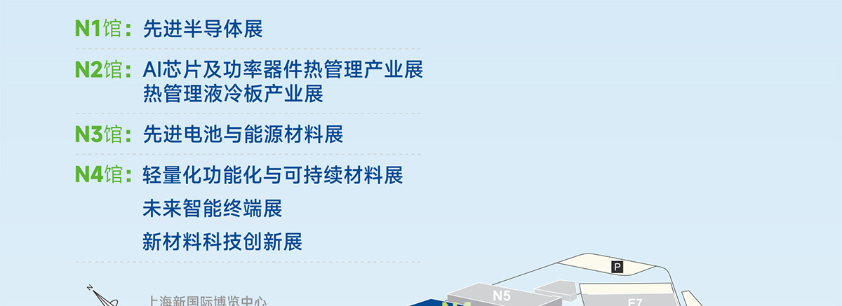 上海新材料展展馆分布图