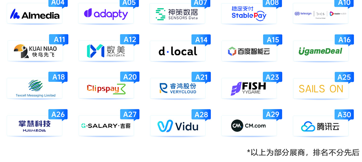 全球产品与增长展会知名展商图