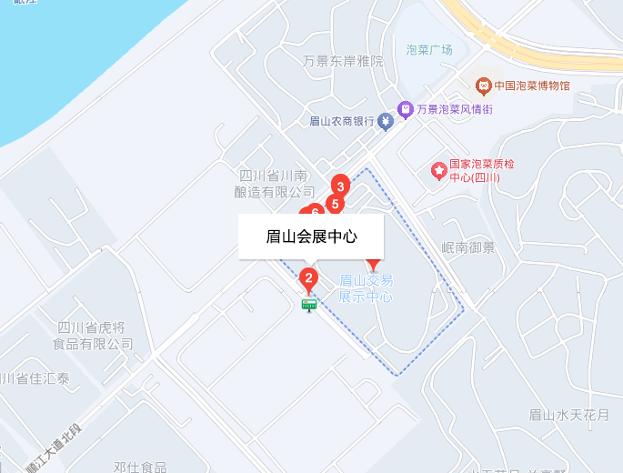 眉山泡菜食品展展馆地图