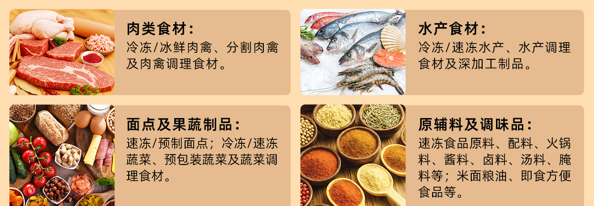 良之隆新疆食材电商节展品范围图