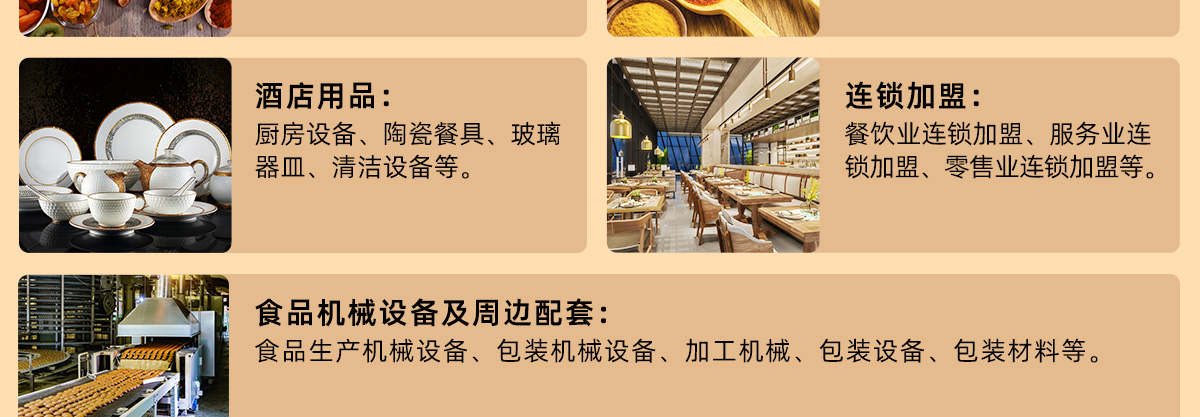良之隆新疆食材电商节展品范围图