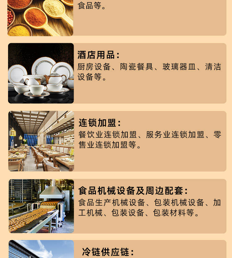 良之隆新疆食材电商节展品范围图