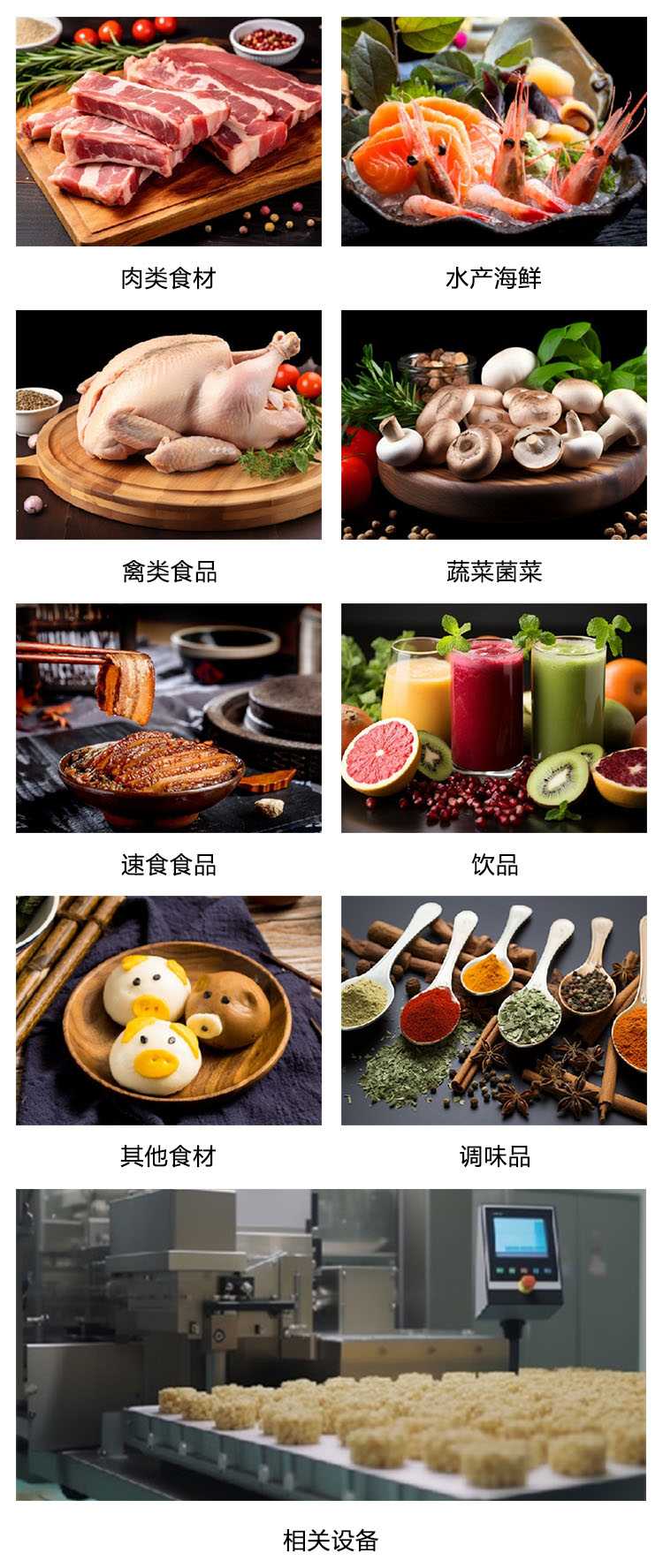 2025第16届上海国际餐饮食材展览会展品范围图
