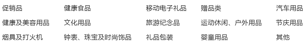 第7届上海国际礼业博览会展品范围图