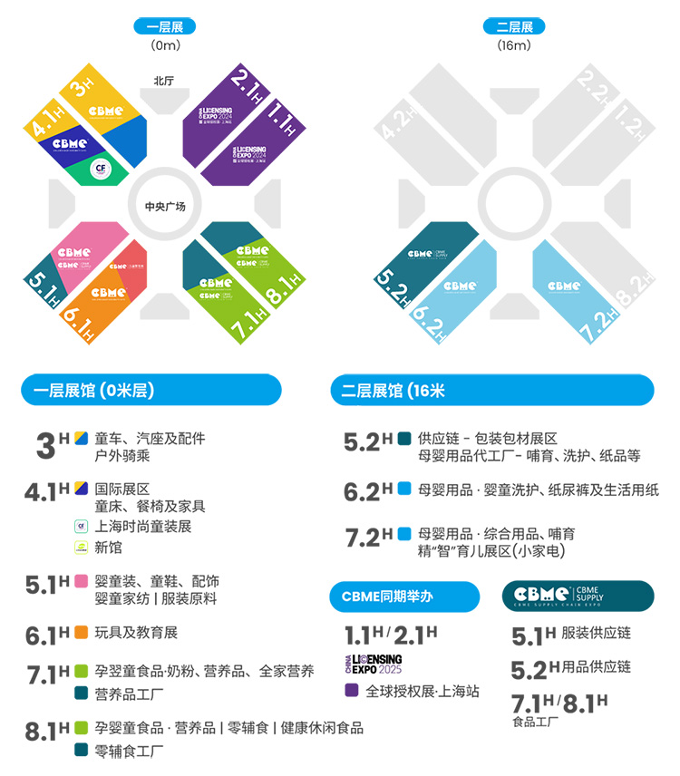 2025第24届CBME国际孕婴童展馆分布图