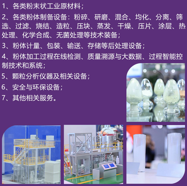 2025上海国际粉体加工与处理展览会展品范围图
