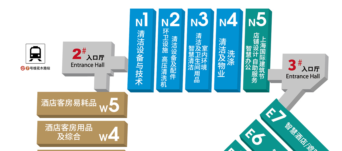 上海酒店设计展&酒店用品展展馆分布图