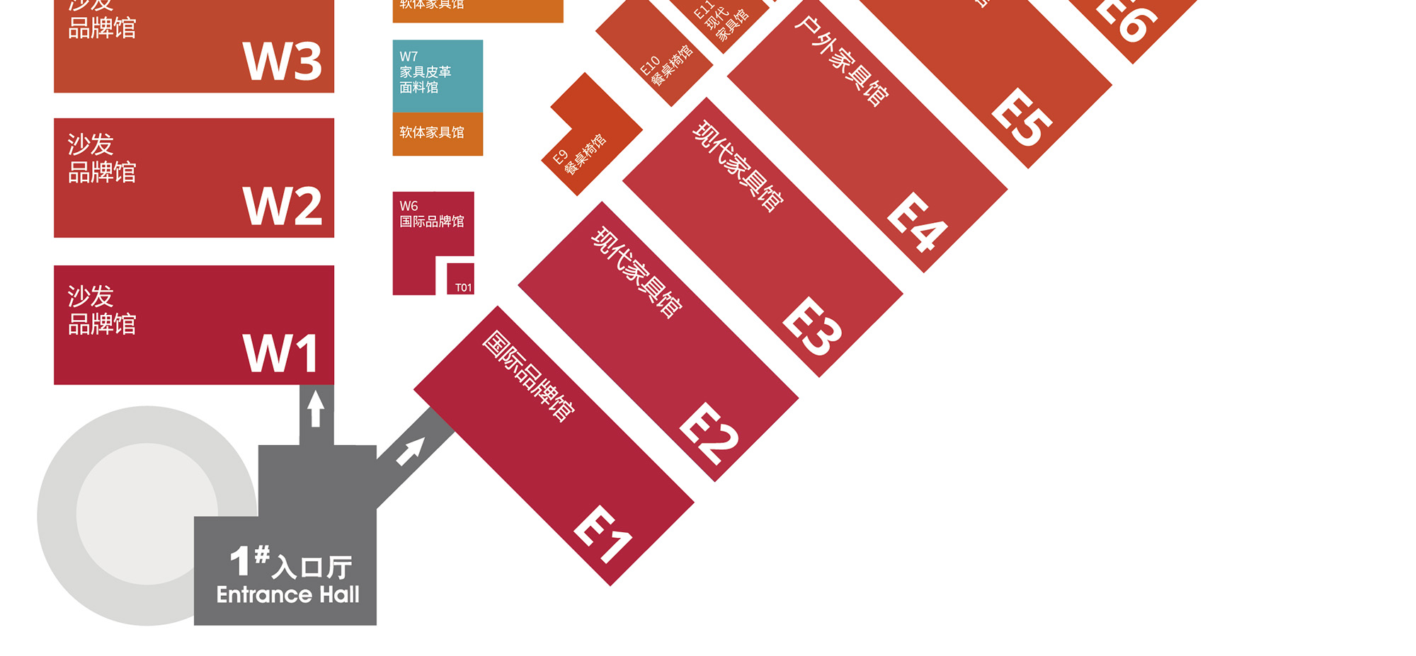 上海国际家具展展馆分布图