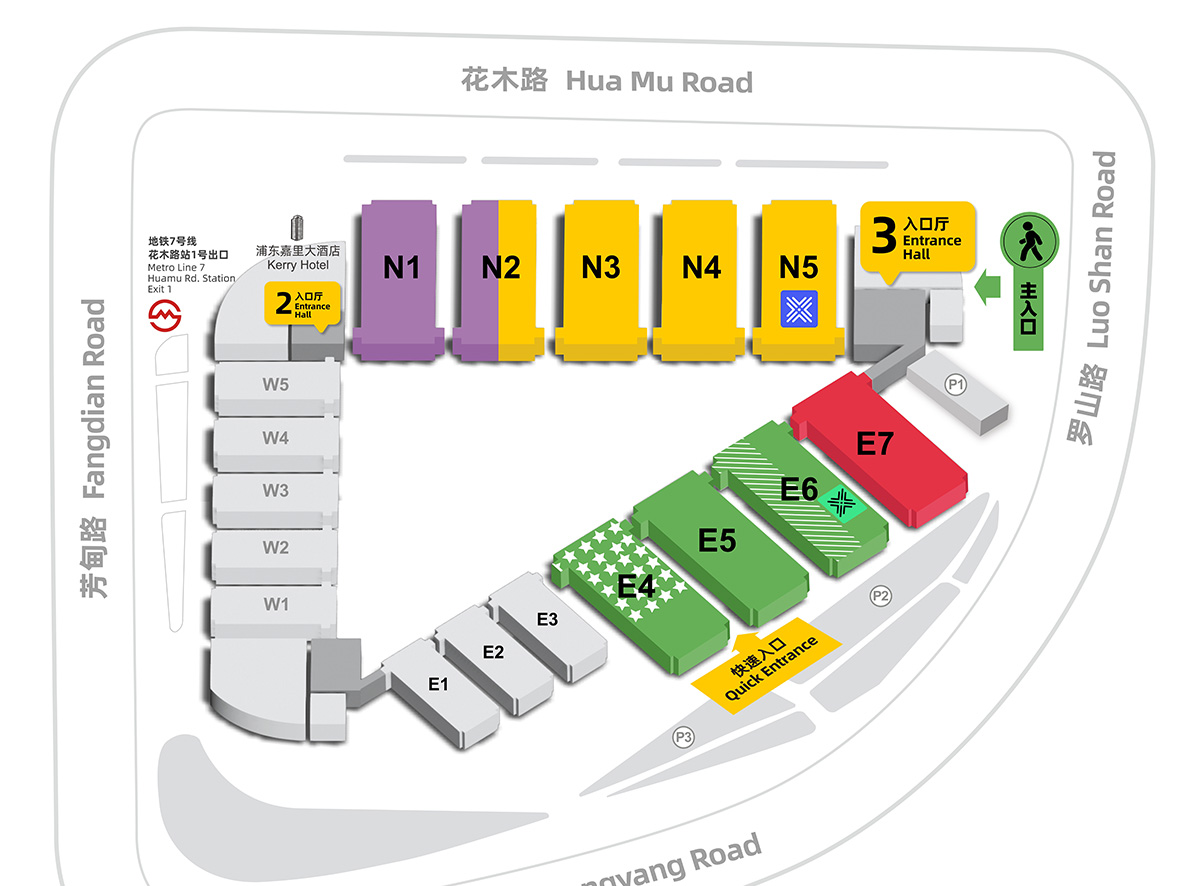 上海光博会展馆分布图