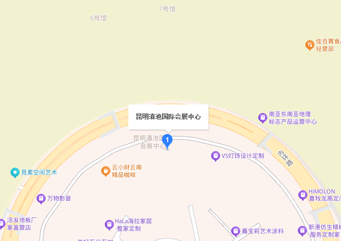 昆明花卉展展馆地图