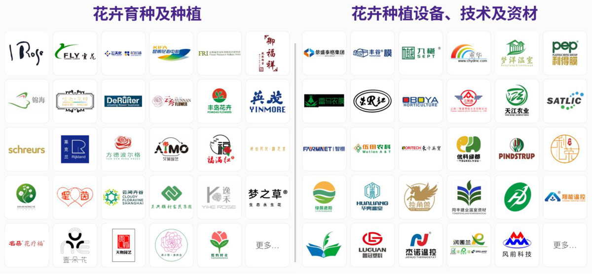 昆明花卉展知名展商图