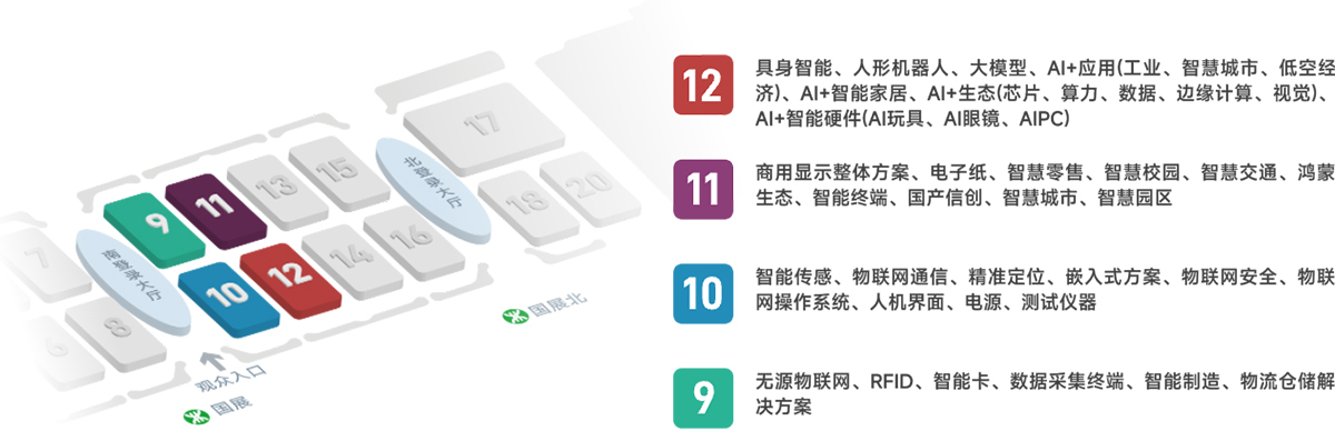 IOTE深圳物联网展展馆分布图
